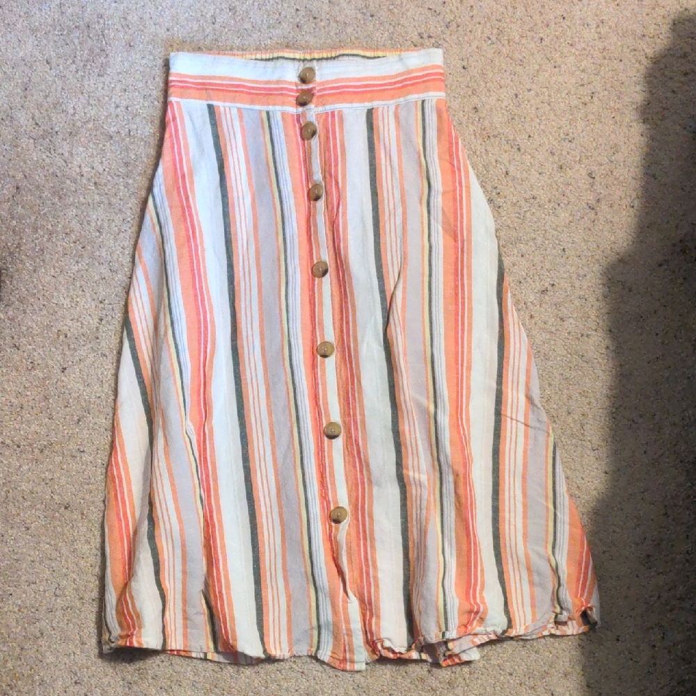 Colorful Striped A-Line Skirt